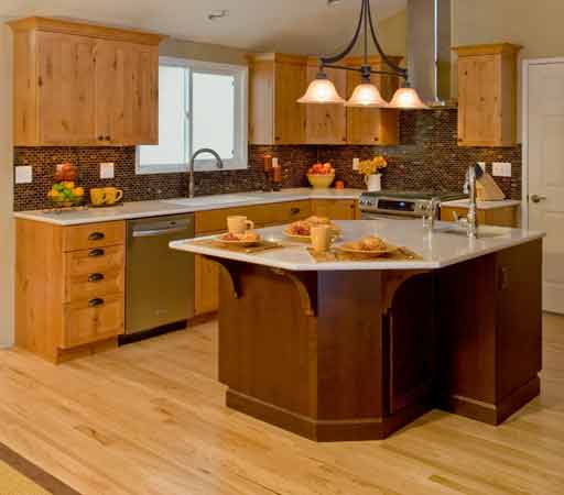 Cornerstone Knot Alder Kitchen Custom Wood Products Cabinetry